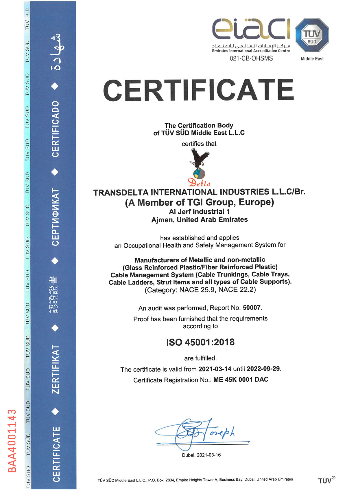 TRANSDELTA-INTERNATIONAL-INDUSTRIES-L.L.C—ISO-45001